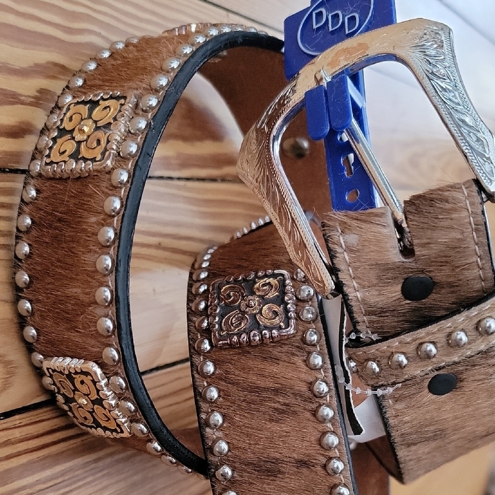 Stylish Brown and Gold Women's Belt